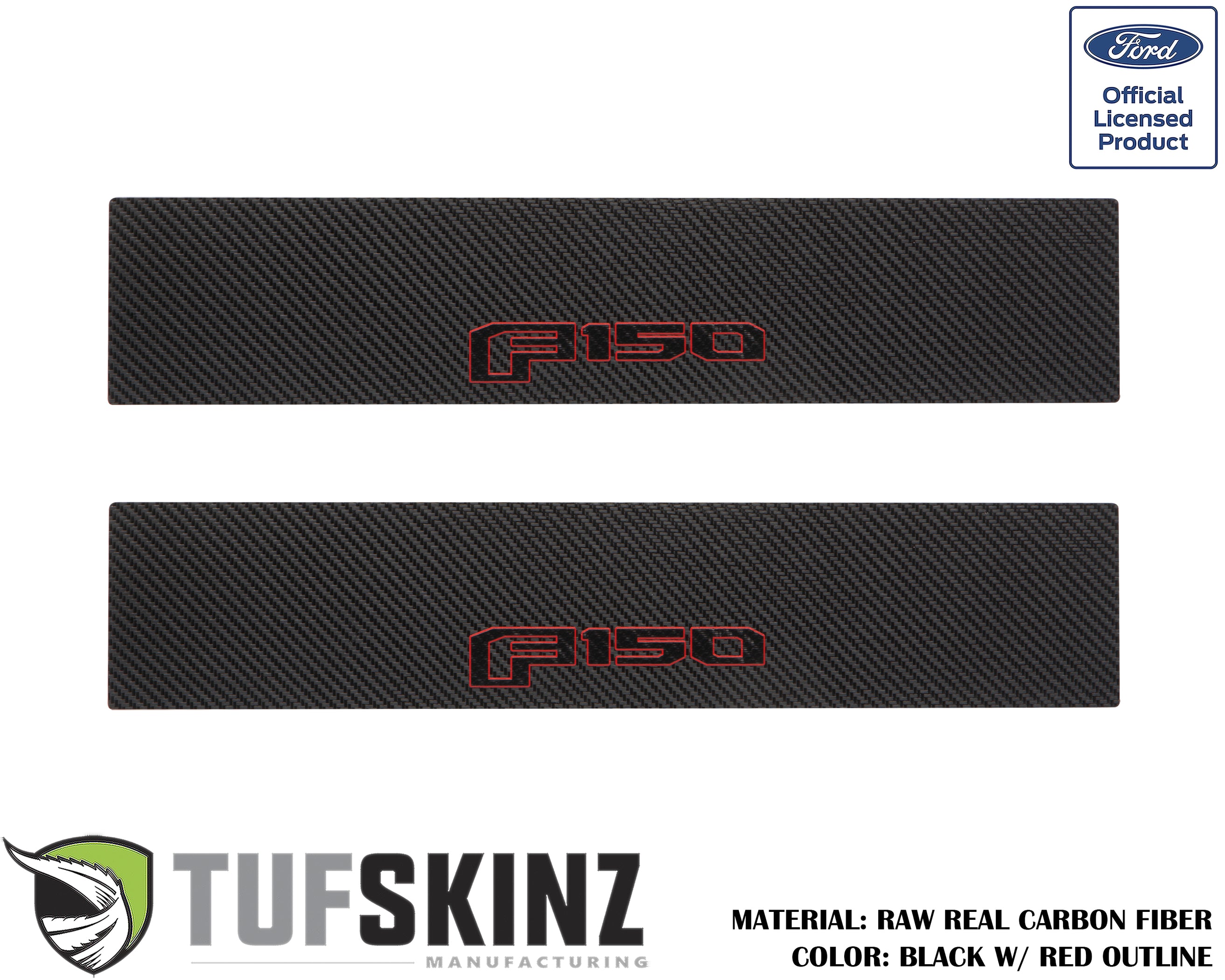 Door Sill Protection Overlays (Textured) Fits 2015-2024 Ford F-150 ...