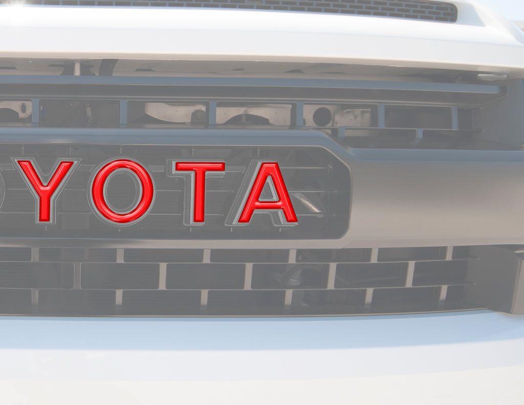 2022-2025 TOYOTA TUNDRA Front Grill 3D Plastic Letters Inserts In Matte Black - Foto 11