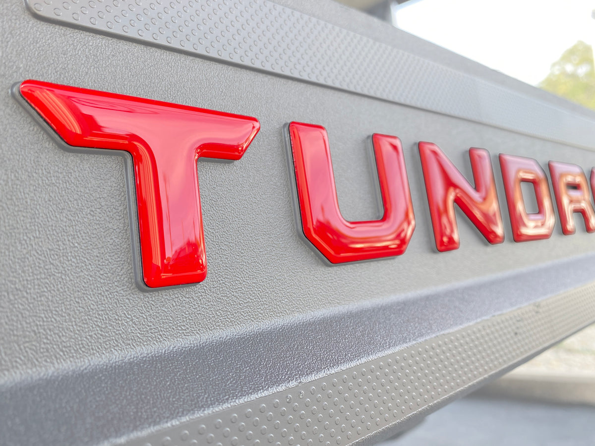 Double Layer Tailgate Insert Letters For 2014-2021 Toyota Tundra – Black & Red