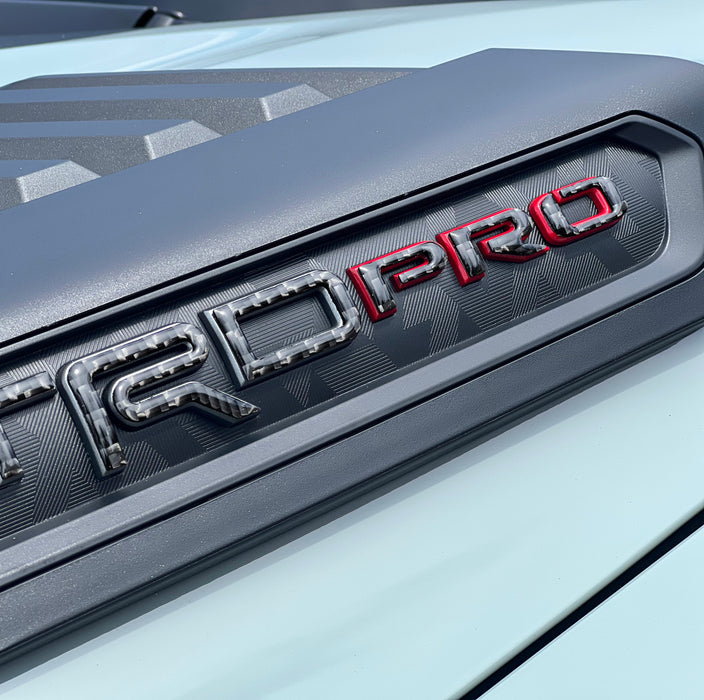 Toyota OEM Front Hood Scoop Cover Emblem Badge Set For 2022-2025 Tundra TRD Pro – Black Plastic, Pair